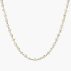 3 Carat Diamond Bezel-Set Station Necklace
