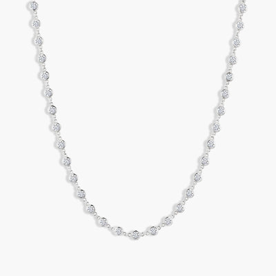 5 Carat Diamond Bezel-Set Station Necklace - Private Label product