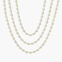 20 Carat Diamond Bezel Chain Necklace