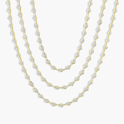 20 Carat Diamond Bezel Chain Necklace - Private Label product