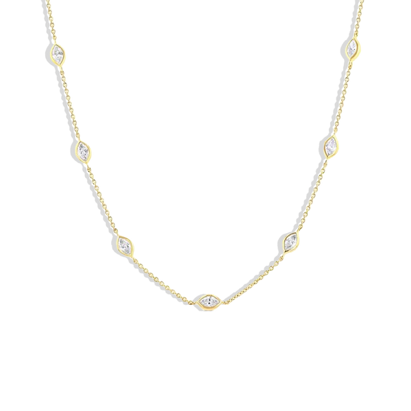 2 Carat Marquise Diamonds By The Yard Necklace