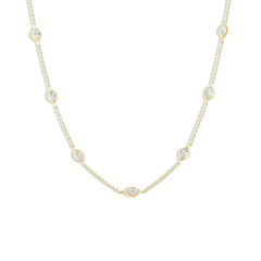 3 Carat Marquise-Cut Diamonds By The Yard Necklace