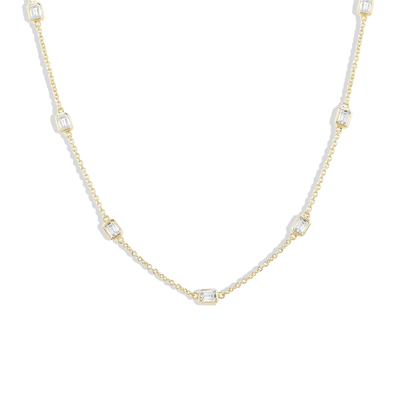 2 Carat Emerald-Cut Diamonds By The Yard Necklace - Private Label product