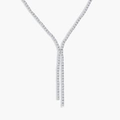 8.90 Carat Diamond Tennis Lariat Necklace