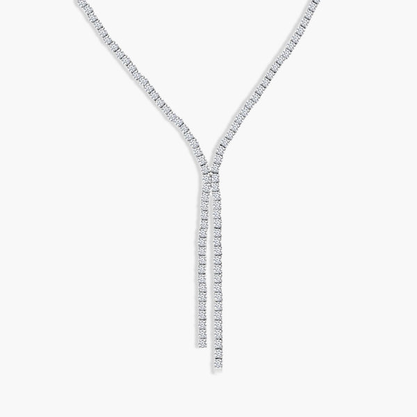 8.90 Carat Diamond Tennis Lariat Necklace
