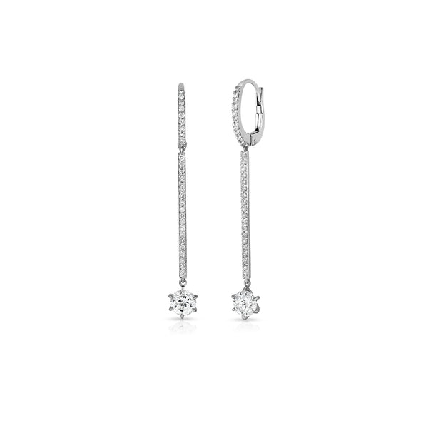 Roberto Coin Matchstick Diamond Drop Earrings