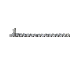 7 Carat Floating Diamond Tennis Bracelet in 14k White Gold