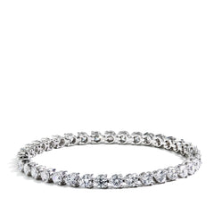 7 Carat Floating Diamond Tennis Bracelet in 14k White Gold