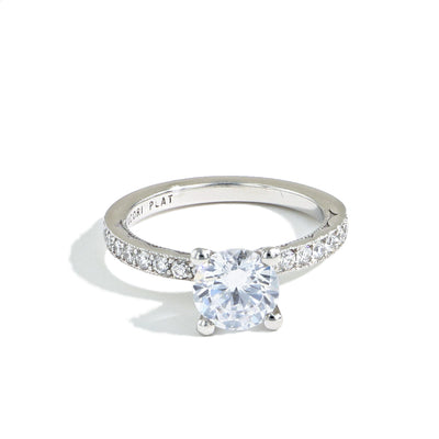 Tacori Sculpted Crescent Pave Solitaire Engagement Ring Setting - Tacori product