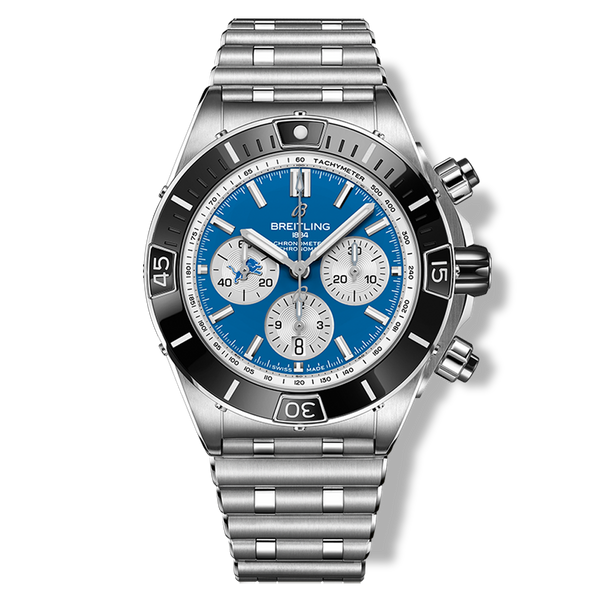 Breitling Super Chronomat B01 44 Detroit Lions Stainless Steel Watch
