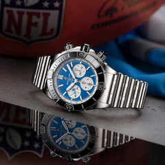 Breitling Super Chronomat B01 44 Detroit Lions Stainless Steel Watch