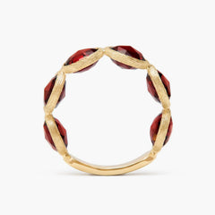 Marco Bicego Jaipur Color Five-Stone Red Garnet Band
