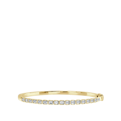 1 Carat Emerald-Cut Diamond Bangle Bracelet