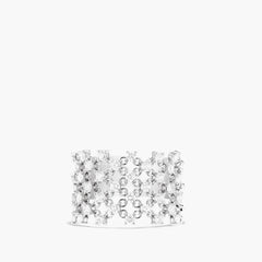 1 Carat Diamond Wide Mesh Ring in 18K White Gold