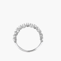 1 Carat Diamond Wide Mesh Ring in 18K White Gold