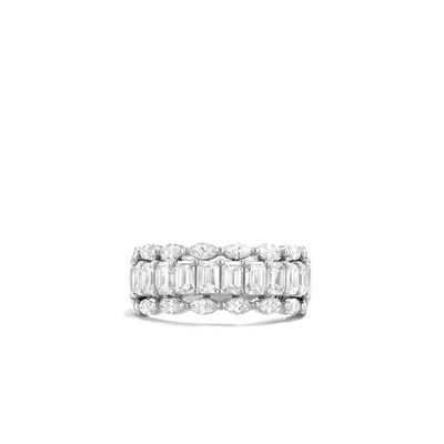 Marquise and Emerald 3 Row Diamond Band - Private Label product