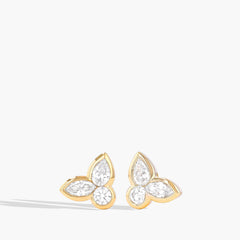 1 Carat Multi-Shape Diamond Bezel-Set Stud Earrings