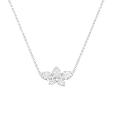Floral Diamond Pendant Necklace