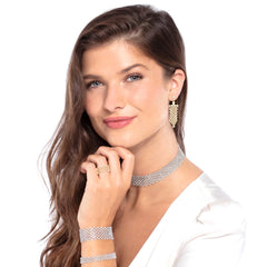 12 Carat Diamond Mesh Choker Necklace