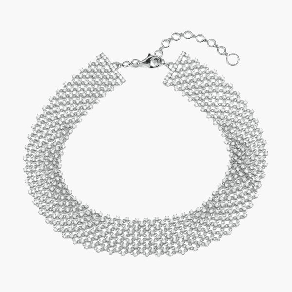 12 Carat Diamond Mesh Choker Necklace