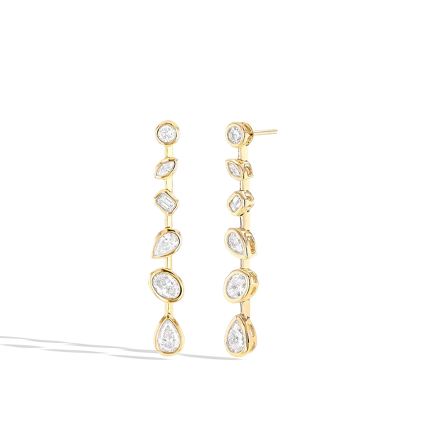 2 Carat Couture Duchess Fancy Shape Diamond Dangle Earrings
