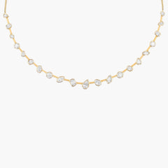 5 Carat Mixed Shape Diamond Bezel-Set Necklace