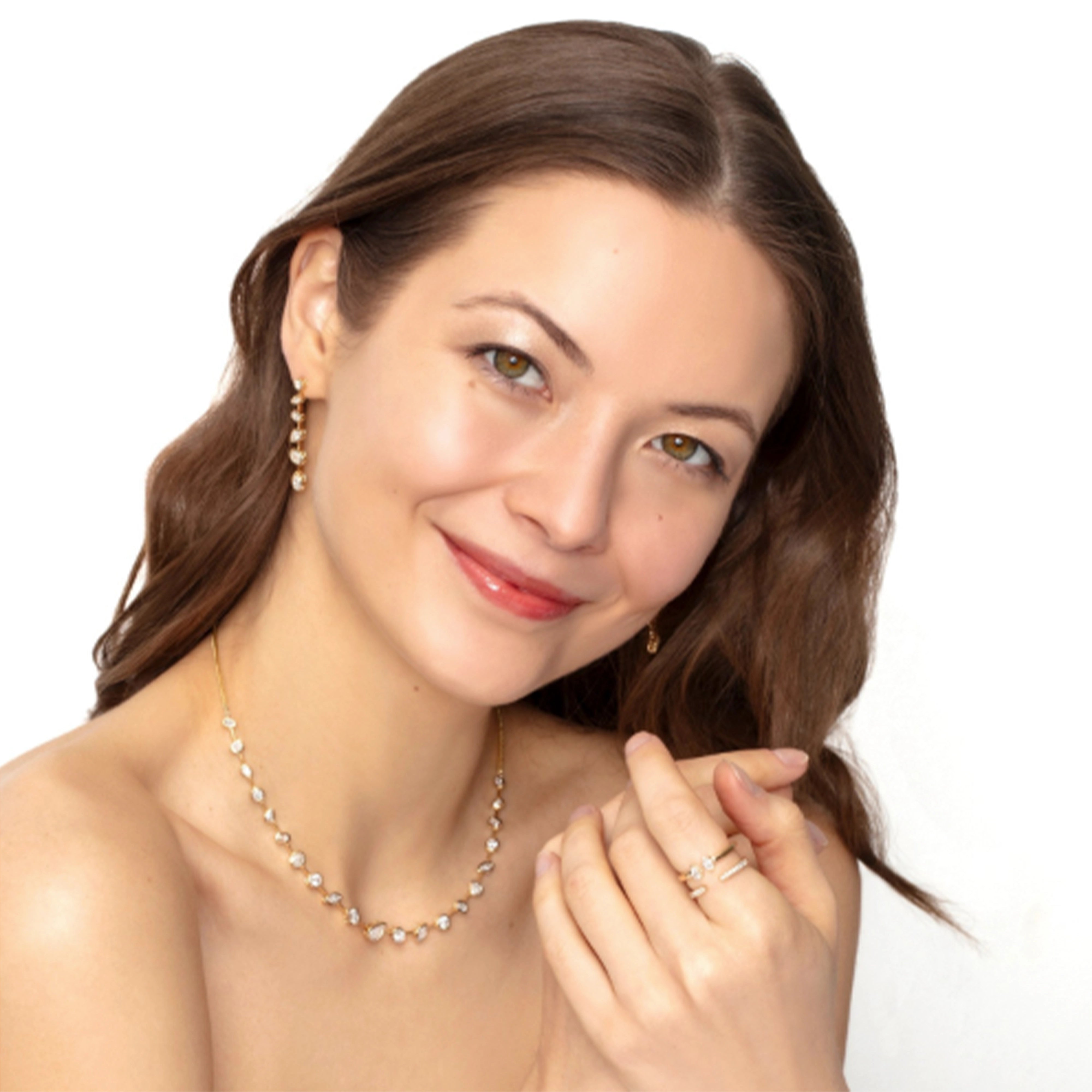 5 Carat Mixed Shape Diamond Bezel-Set Necklace