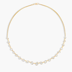 5 Carat Mixed Shape Diamond Bezel-Set Necklace