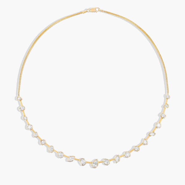 5 Carat Mixed Shape Diamond Bezel-Set Necklace
