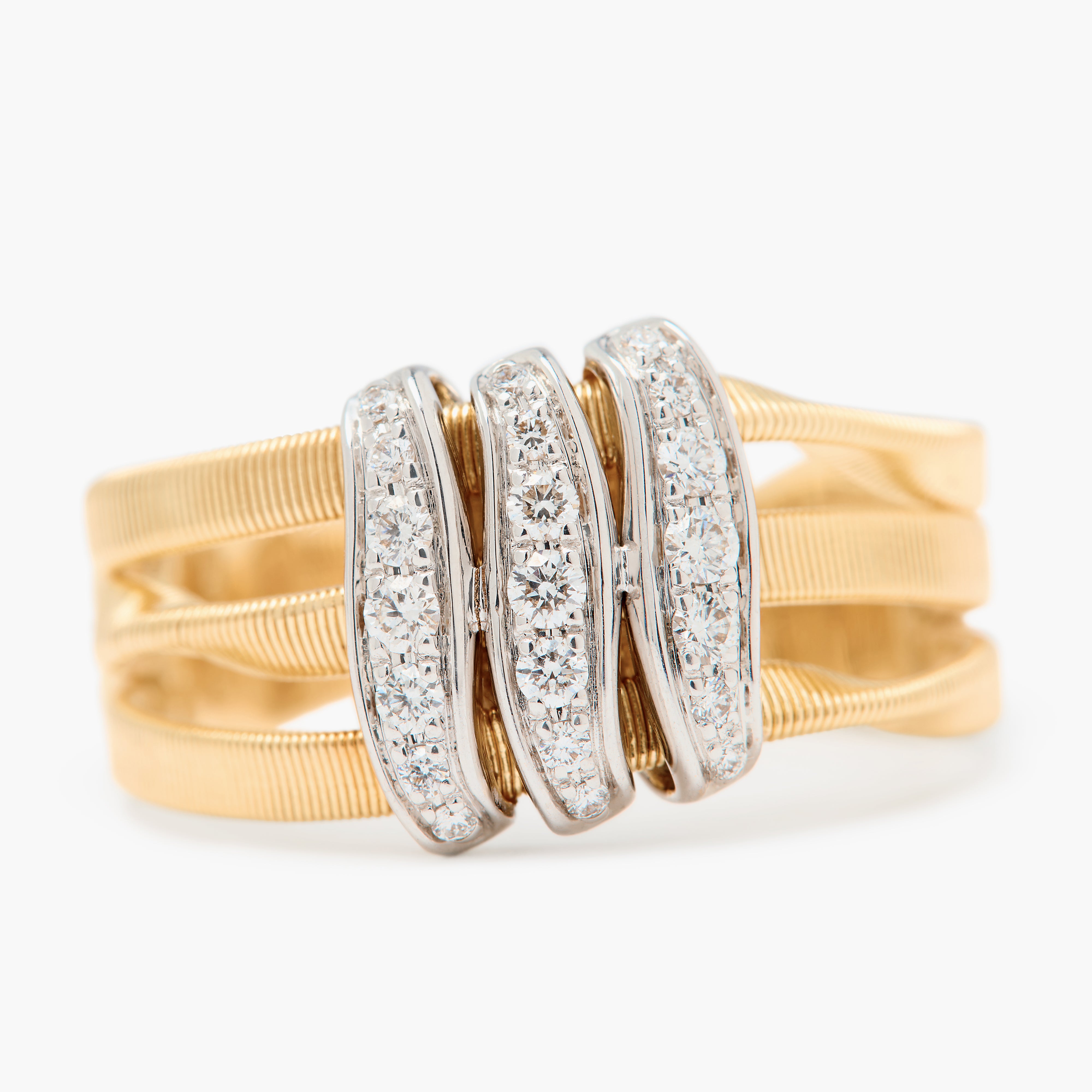 Marco Bicego Marrakech 3 Strand Diamond Rondel Ring