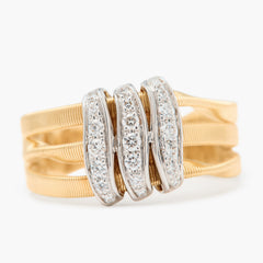 Marco Bicego Marrakech 3 Strand Diamond Rondel Ring