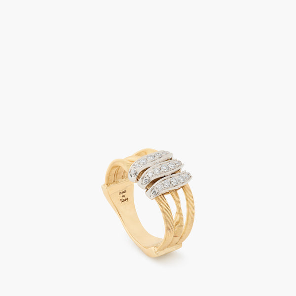 Marco Bicego Marrakech 3 Strand Diamond Rondel Ring