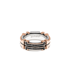 Baraka Explore Black Diamond Two Row Ring