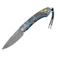 William Henry Blue Mosaic Spearpoint Pocket Knife