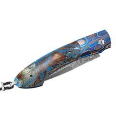 William Henry Blue Mosaic Spearpoint Pocket Knife