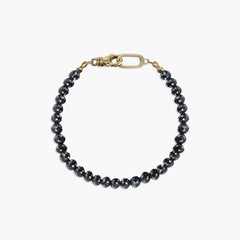 40 Carat Black Diamond 5mm Bead Bracelet