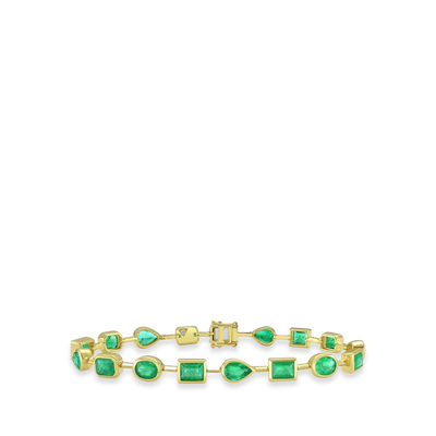 Emerald Bezel Mixed Shape Bracelet - Private Label product