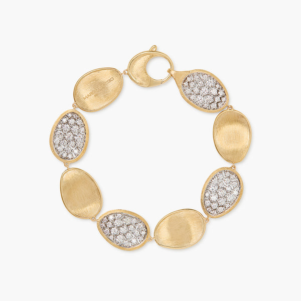 Marco Bicego Lunaria Alta Alternating Diamond Pavé Bracelet