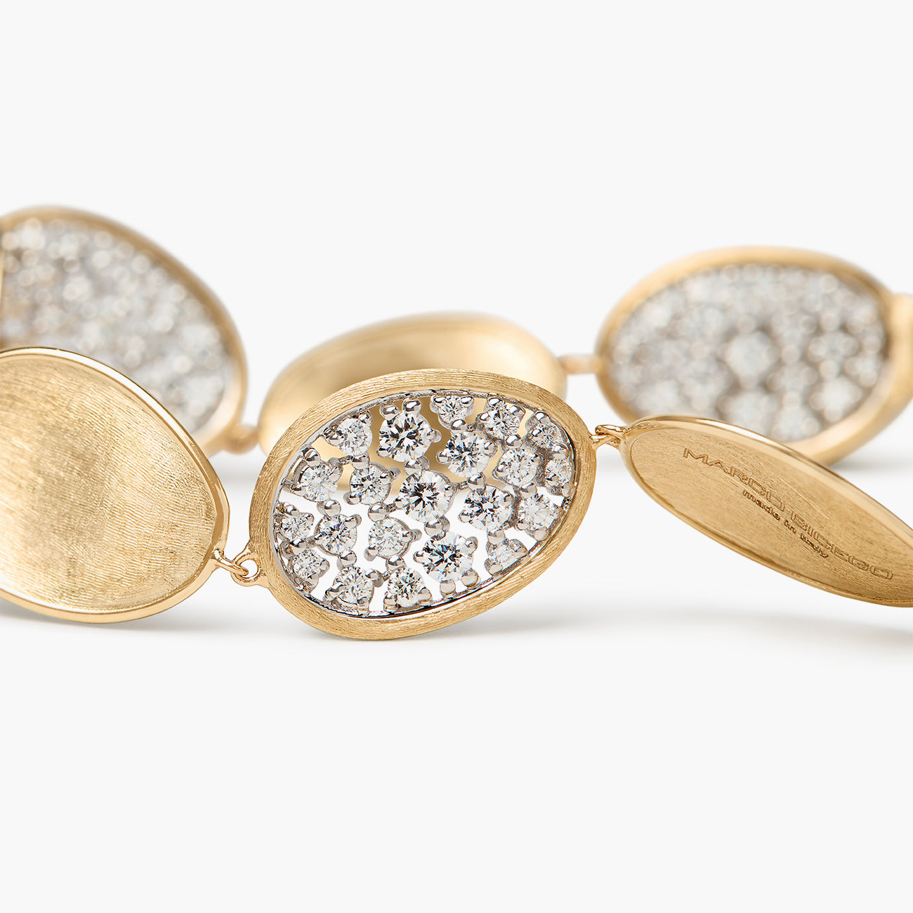 Marco Bicego Lunaria Alta Alternating Diamond Pavé Bracelet