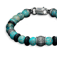 William Henry Newport Blue Agate Bracelet