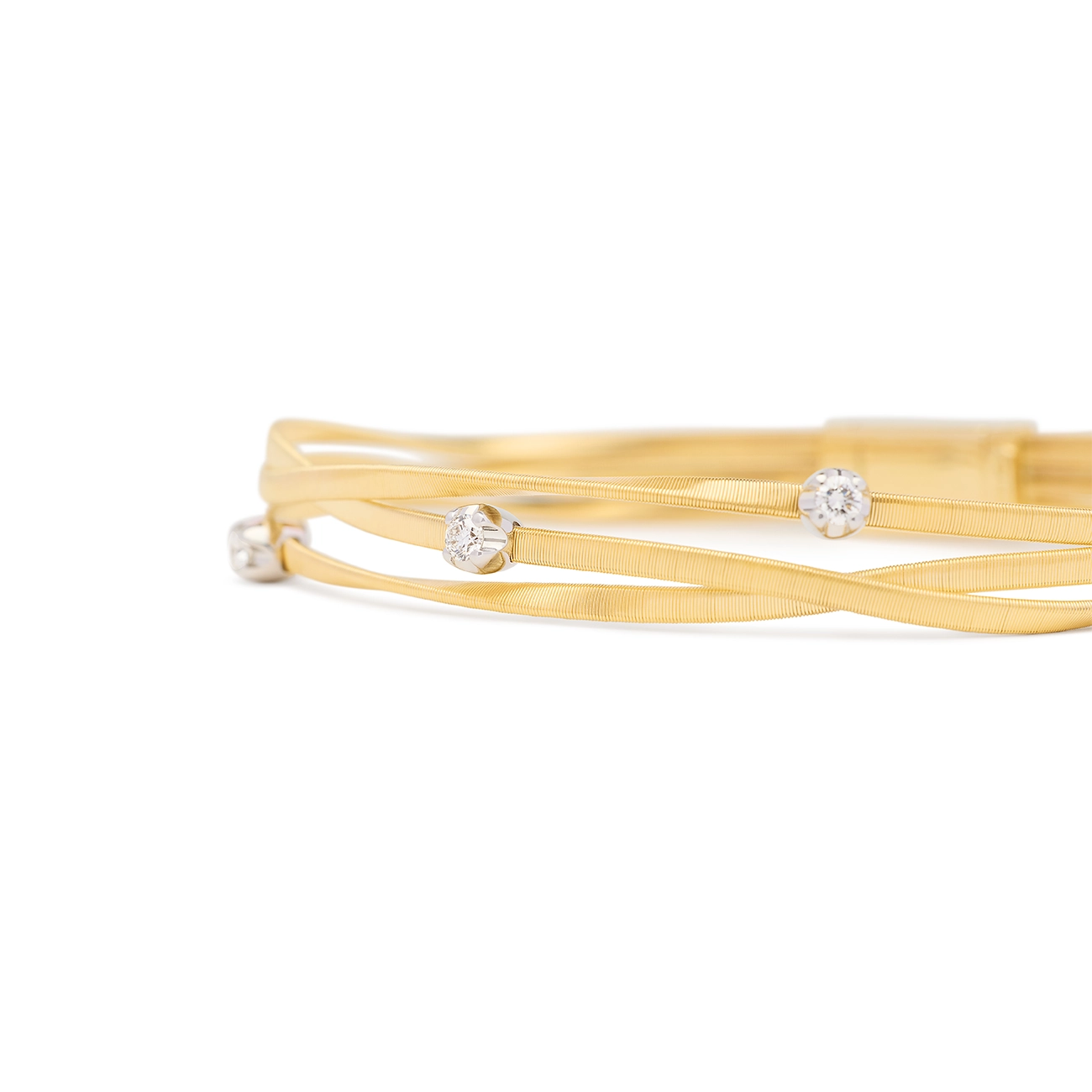 Marco Bicego Marrakech 3-Strand Diamond Station Bracelet