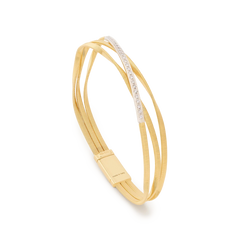 Marco Bicego Marrakech 3-Strand Diamond Coil Bracelet