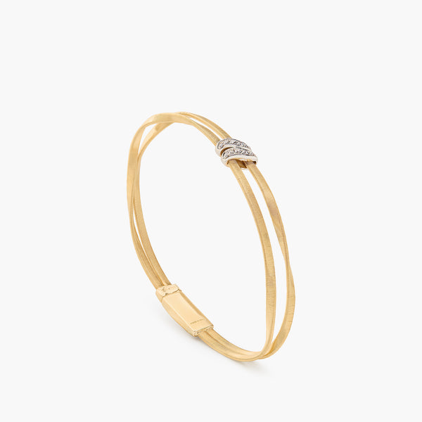 Marco Bicego Marrakech 2 Strand Diamond Rondel Bracelet