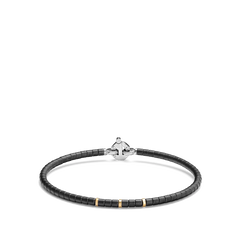 Baraka Cyborg Ceramic Thin Black Three Line Bracelet