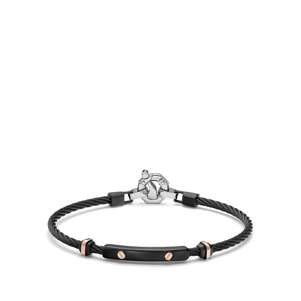 Baraka 316L Rose Screw Thin Cable Bracelet