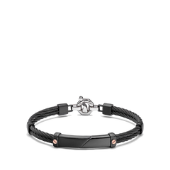 Baraka 316L Black Cable Station Bracelet
