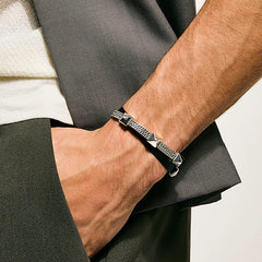 John Hardy Icon Stud Leather Wrap Bracelet