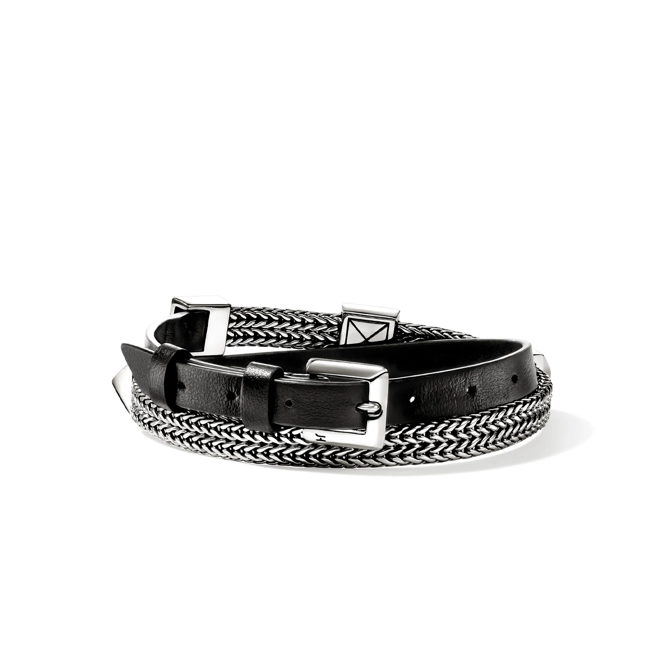 John Hardy Icon Stud Leather Wrap Bracelet