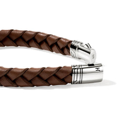 John Hardy Men's Braided Brown Leather 10mm Bracelet