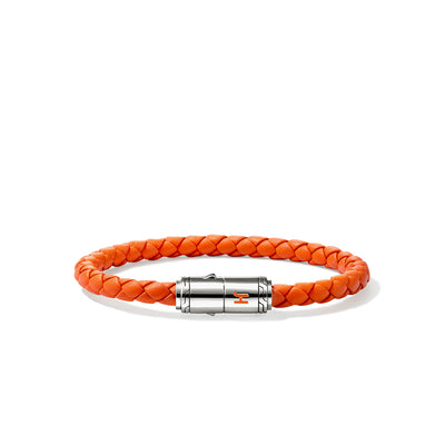 John Hardy Men's 6mm Orange Braided Leather Bracelet - John Hardy product